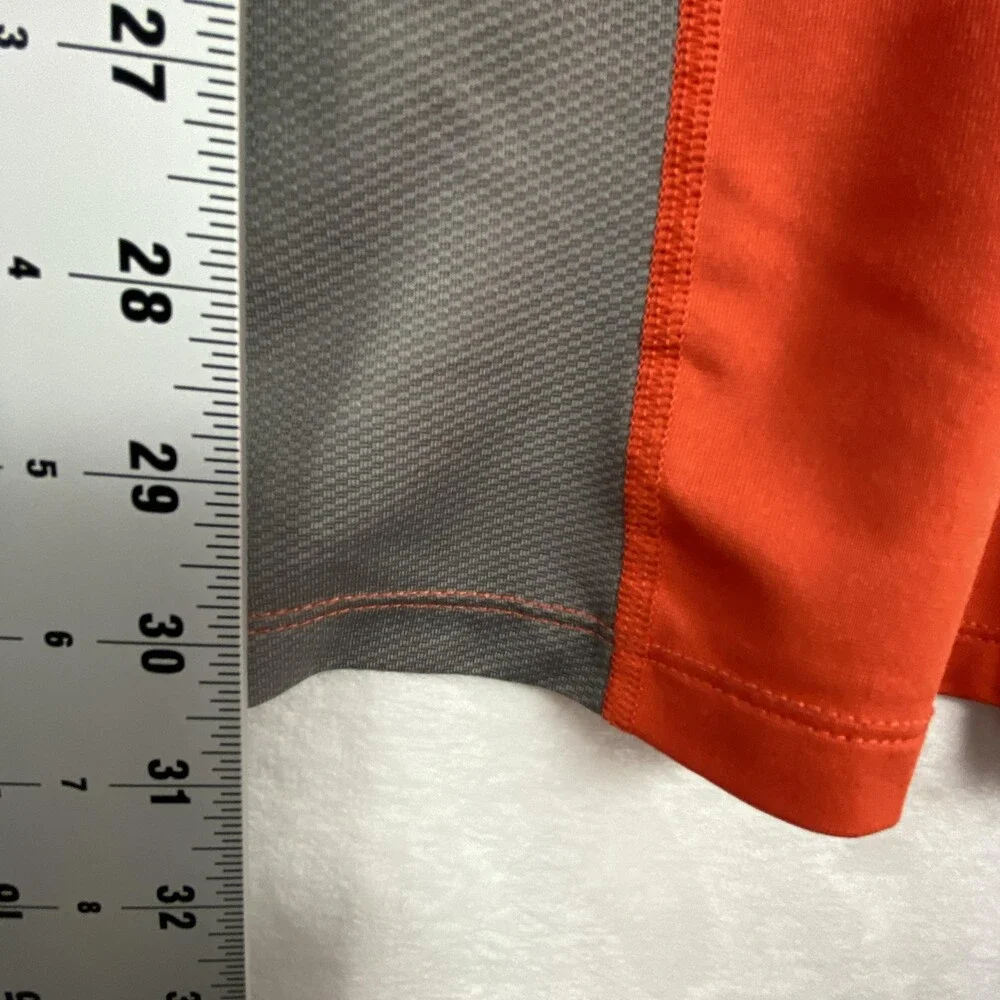 The North Face Shirt Mens 2XL Orange Gray Quarter Zip Long Sleeve Top NF00CP4U